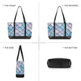 thumbnail image 6 of FORMRS Canvas Laptop Tote Bag for Women with 15.6" Computer Compartments Shoulder Handbag, Purple Art Pattern, 6 of 7