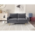thumbnail image 2 of Kingway Furniture Almor Velvet Living Room Loveseat in Gray, 2 of 4