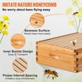 thumbnail image 5 of VEVOR 10-Frame Beehive Kit - 100% Natural Wood with Beeswax Coating, Includes 1 Medium Box, 10 Wooden Frames, and Waxed Foundations for Beginners and Professional Beekeepers, 5 of 12