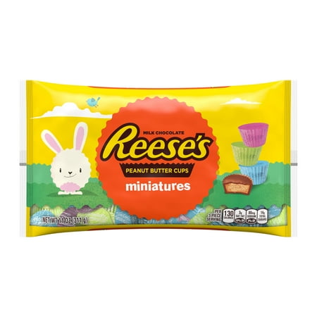 REESE'S, Miniatures Milk Chocolate Peanut Butter Cups Candy, Easter, 11 oz, Bag