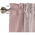 thumbnail image 5 of 24 Inch Long Tier Curtains for Kitchen, Retro Farmhouse Pink and Gray Ombre Wood Grain Bathroom Window Curtains Rod Pocket Short Curtains Window Treatment Tiers for Living Room Farmhouse 2 Panels, 5 of 5