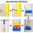 thumbnail image 6 of JBeeCtrl 3-in-1 Toddler Swing Seat with Hanging Strap and Hooks for Outside Baby Swing Sets for Indoor/Outdoor Playset（Blue）, 6 of 8