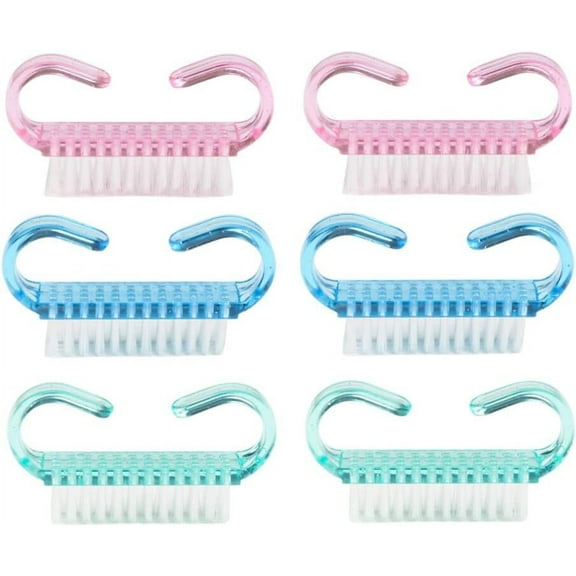 Cleaner Finger Nail Scrub Brush Nail Hand Scrubbing Cleaning Brush Plastic Handle NailTransparent Handle Nail Brush Nail Brushes