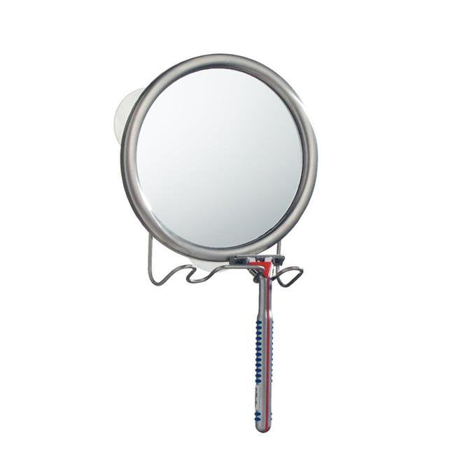 InterDesign 67102 Bathroom Shower Suction Fog-Free Mirror Chrome 