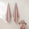 thumbnail image 2 of Modern Threads Jacquard Border 6-Piece Cotton Bath Towel Set, Peach, 2 of 8