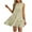 Khaki, variant on Summer Dresses for Women 2025 Plus Size Gradient Pleated Sleeveless Crew Neck Mini Dress Sundresses for Women Beach Fashion