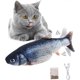 thumbnail image 1 of Juguete de pesca eléctrico para gatos, pez bailarín de simulación, juguete electrónico realista con hierba gatera, juguete de peluche divertido e interactivo para gatos, 1 of 3