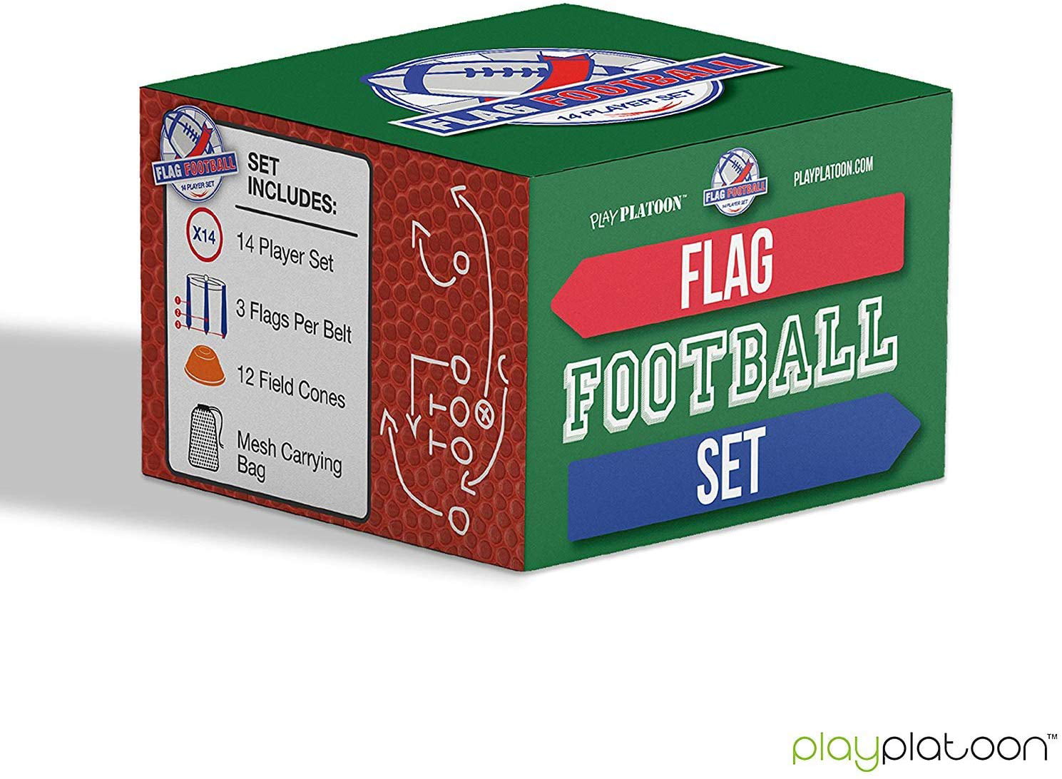 6 X 6 Players 2 Wicked Big Flag Football Sets for sale online 12 Flags and 12 Belt Clips 