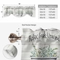 thumbnail image 6 of Bathtub Eucalyptus Leaves Tie Up Valance Curtains for Windows, Kitchen Curtains Window Treatments, Farmhouse Botanical Wooden Short Window Shades Valances for Bedroom Bathroom Cafe 42"x12", 6 of 8