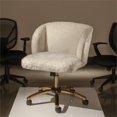 thumbnail image 2 of Ellen Office Chair in Cream Faux Fur Fabric, 2 of 4