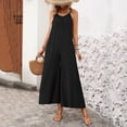 thumbnail image 2 of PBFRDSJ One Piece Jumpsuits for Women Sleeveless Spaghetti Strap Loose Romper Summer Casual Breathable Wide Leg Jumpsuit, 2 of 9