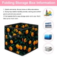 thumbnail image 3 of RATGDN Collapsible Fabric Cube Storage Bin with Double Handles for Living Room Bedroom Office Black - Orange Juice Fruit, 3 of 7