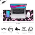 thumbnail image 5 of Long Mouse Pads for Desk,Pink Ribbon Breast Desk Mats on Top Of Desks, Desk Mouse Pad Extra Large with 3mm Non-Slip Base and Stitched Edge for Gaming,Office,Work,Home 31.5x11.8in, 5 of 5