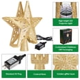 thumbnail image 6 of Christmas Tree Topper Lighted Star Projector Glitter Lighted Silver/Gold shinning Tree Topper with Rotating Snowflake Projector 3D for Indoor Office Xmas New Year Holiday Tree Decoration, 6 of 7