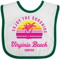 thumbnail image 3 of Inktastic Summer Enjoy the Sunshine Virginia Beach Virginia in Pink Boys or Girls Baby Bib, 3 of 4