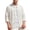 White, variant on ROHUUQUE Men's Cotton Linen Shirts Stand Collar Long Sleeve Solid Frog Button Pocket Loose Casual Tops Daily Outdoor