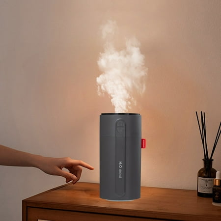 

Intelligent Sensing Two-head Spray Mist Humidifier 1L Water Tank Quiet Humidifiers For Bedroom Large Room Adjustable Auto-Shut Off Humidifiers Four-speed