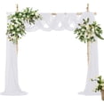 thumbnail image 1 of Tela para drapear con forma de arco de boda VACVELT, gasa blanca, 2 paneles, 1 of 7