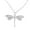 Silver, variant on Multipurpose Dragonflies Pendant with Zircon Stones Elegant Charm Necklace Jewelry Accessory for Women's Party Wear