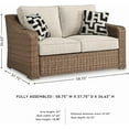thumbnail image 2 of Signature Design by Ashley Furniture Beachcroft Beige Outdoor Loveseat, 2 of 2