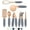 Copper Grey, variant on Kitchen Gadget Set Copper Plated Stainless Steel Utensils with Soft Touch Handles, Copper Grey, 7 Pieces