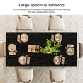thumbnail image 6 of Tribesigns 63" Dining Table for 4-6, Rustic Kitchen Dinner Table with Heavy Duty Pedestal, Black, 6 of 9