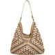 thumbnail image 1 of Nvzi Bolsos de paja para mujer, bolso de paja de verano, bolso de playa de ganchillo, bolso de mano, color caqui, 1 of 4