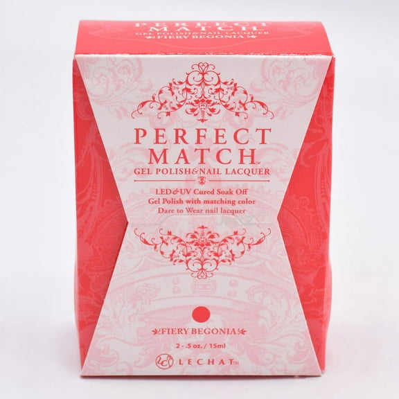 Lechat Perfect match duo Gel  Lacquer Fiery Begonia PMS252