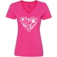thumbnail image 3 of Inktastic Science Heart Beaker, Book, DNA and Microscope Women's V-Neck T-Shirt, 3 of 5