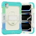 thumbnail image 1 of XYX For iPad Pro 11 inch Case 2024 (M4), 360 Rotating Shockproof Cover with Stand, Screen Protector, Shoulder Strap, Rainbow Blue, 1 of 7