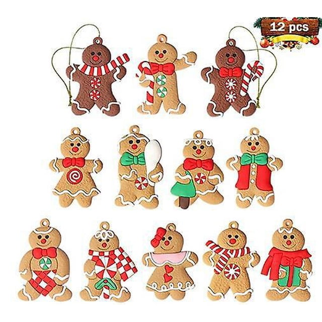 Sincero lote De 15 Decoraciones De Sapin En Pain D'pice Pour Les Ftes De Nol, Figuritas De Nol Suspendre Avec Corde Pour Les Ftes Festives