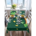 thumbnail image 3 of St. Patrick's Day Rectangle Tablecloth, Green Shamrock Rainbow Gold Coin Simple Waterproof & StainResistant Tablecloth, Washable Oil-proof Table Cover for Dining/Party/Wedding/Camping/Buffet 52x70 In, 3 of 9