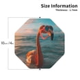 thumbnail image 2 of Leather Coasters with Heat-resistant for Drinks, Swimming Goggled Flamingo -标题2 Octagon, 2 of 5