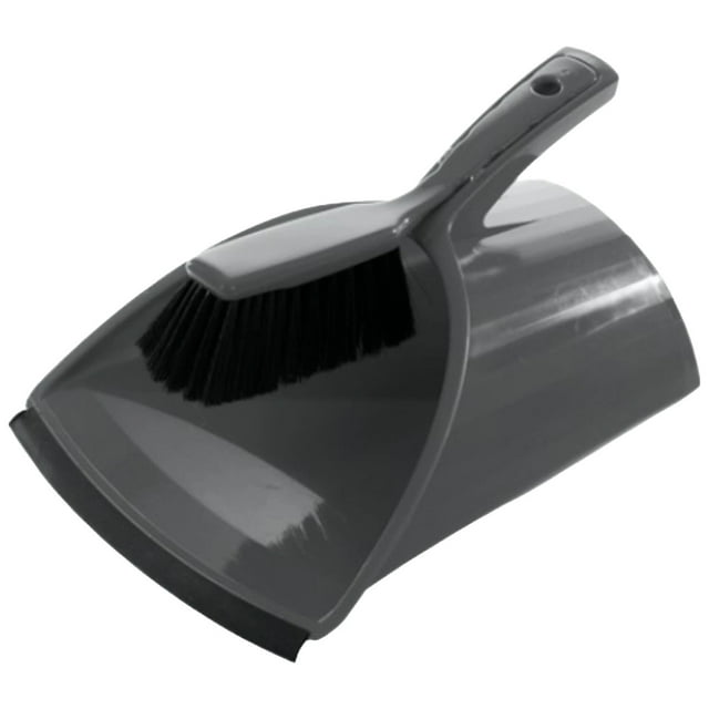 Buffalo Heavy Duty Scoop Plastic Dustpan & Brush Set