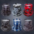 thumbnail image 4 of Zhiyuanan Tocado multifuncional Forro polar grueso Pasamontañas Bandana Diadema de tubo Bufanda mágica elástica Turbante para motociclismo, caza, senderismo,, 4 of 5