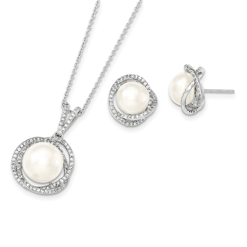 Roy Rose Jewelry Sterling Silver Stellux Crystal 12mm Ball Pendant