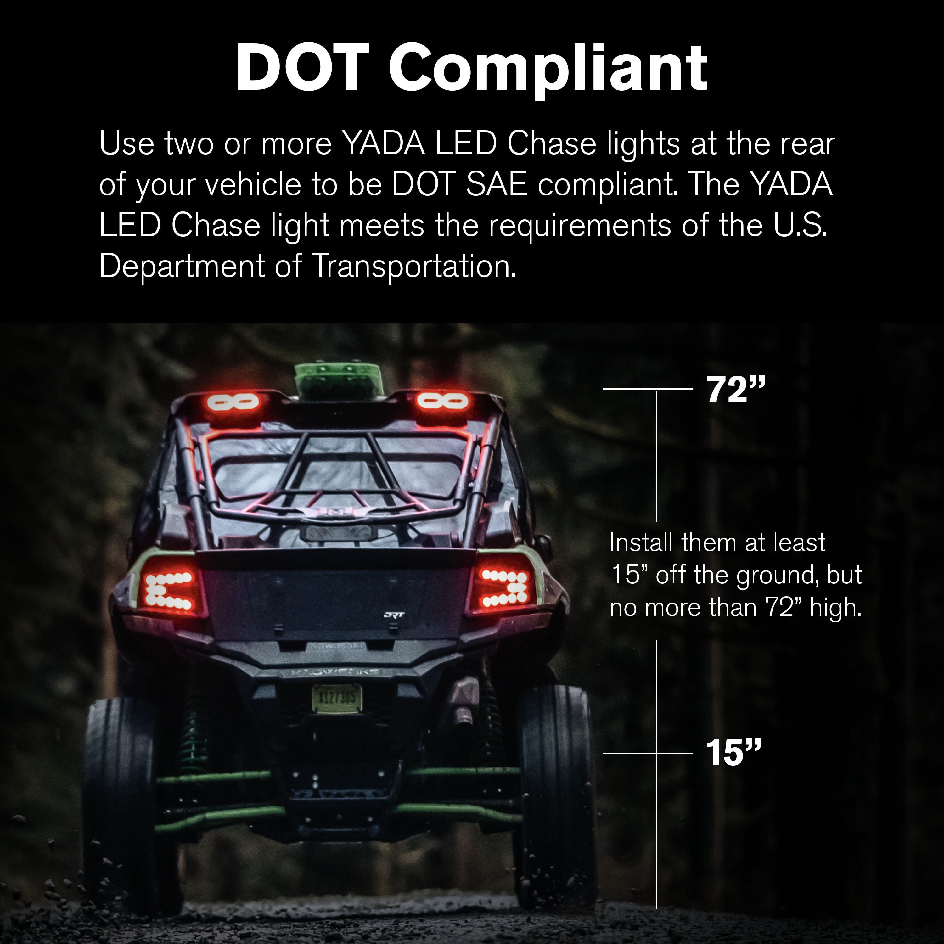 YADA LM533858 7 Inch LED Chase Light Bars fits UTV - Walmart.com YADA LM533858 7 Inch LED Chase Light Bars fits UTV - Walmart.com