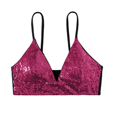 Ramiter Plus Size Lingerie Dry Running Underwear Woman Shockproof Size Large with String Bras Quick Fitness L Hot Pink