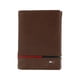 thumbnail image 1 of Cartera Tommy Hilfiger Leif RFID triple de cuero marrón para hombre, 1 of 4