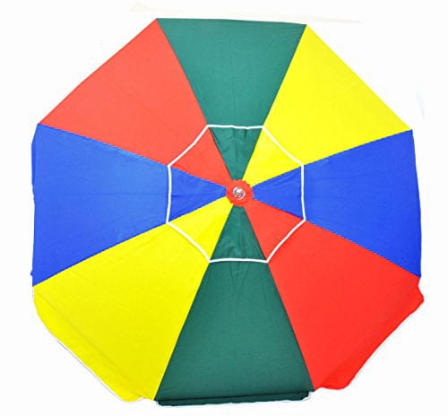 Redwood 1.8M Polyester Adjustable Angle Beach Umbrella Red and Yellow 