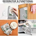 thumbnail image 4 of Cute Easter Gnome Kitchen Tea Towels Set of 6 Absorbent Hand Dish Towels, Grey Egg Dishcloths Lint-Free 18x28 Inch Fast Drying for Cooking Baking Home Clean, 4 of 7