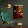 thumbnail image 2 of Christmas Wall Art with Frame, Xmas Scene Celebrations with Tree and Gifts by the Fireplace Design Image, Printed Fabric Poster for Bathroom Living Room, 23" x 35", Red Yellow, by Ambesonne, 2 of 2