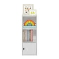 thumbnail image 4 of Furinno Luder 3-Tier Shelf Bookcase with 1 Door Storage Cabinet, White, 4 of 8