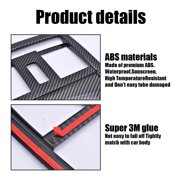 JJMY Carbon Fiber Roof Reading Light Cover Trim Kit For Dodge Challenger 2010-2025