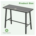 thumbnail image 3 of 36" Outdoor Bar Table - Rectangular Patio Counter Height Pub Table with Adjustable Feet, Black - Ideal for Balcony, Backyard & Indoor Dining, 3 of 5