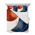 thumbnail image 7 of Navy Blue Burnt Orange King Size Down Alternative Comforter, Lightweight Comforter Quilt Bedding Set with Pillow Shams Modern Boho Art Geometric All Seasons Bed Comforter Duvet Insert 96"x106", 7 of 7