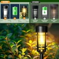 thumbnail image 3 of SZRSTH Solar Path Lights, 4 Pack Outdoor Waterproof Solar Lights for Yard Lawn Walkway (Warm White), 3 of 7