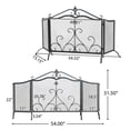 thumbnail image 2 of Indoor Fireplaces Onyx 3-Panel Iron Fireplace Screen 54" x 31.5", Black Finish,Electric Indoor Fireplaces, 2 of 11