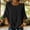 Black, variant on Summer Tops for Women Cotton Linen 3/4 Sleeve Embroidered Round Neck Blouses Casual Loose Boho Tunic Shirt White