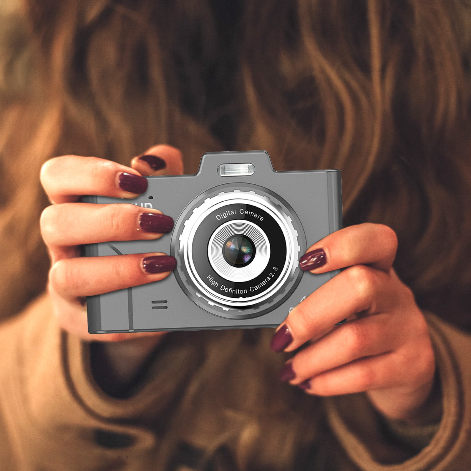 Yarino Digital Cameras for Photography Adults Digital Cameras 2.8-inch 4800W High-definition Large Screen 8X Digital Zoom Capables Of Photos Small Digital Motion Cameras,Dark Gray